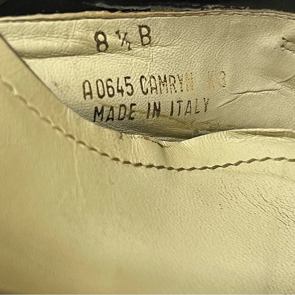 Coach Camryn Black Heel Shoes Size 8.5 Made In Italy Formal Party Cocktail - Picture 7 of 14